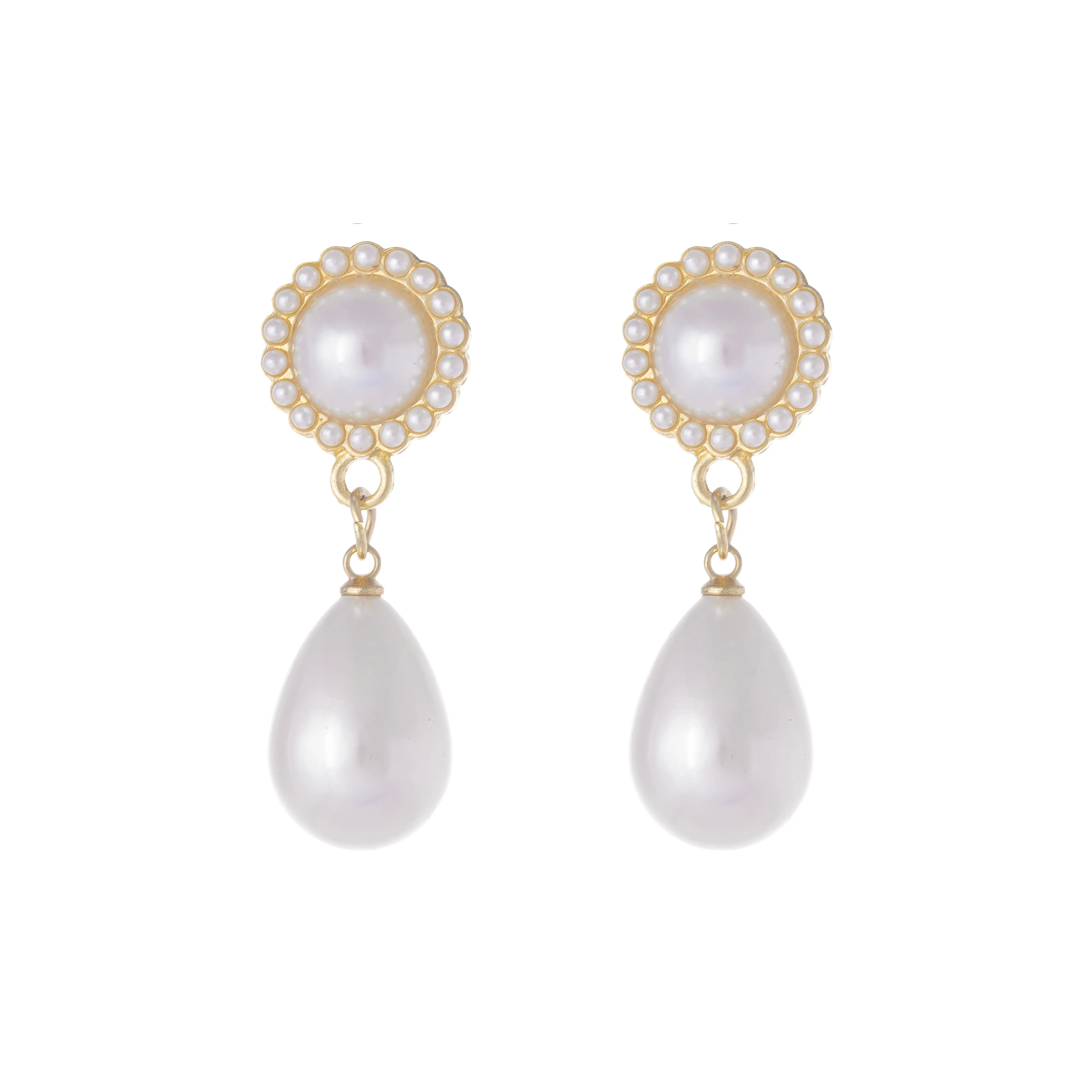 Серьги из имитации жемчуга с медным сплавом LANYAO Женские