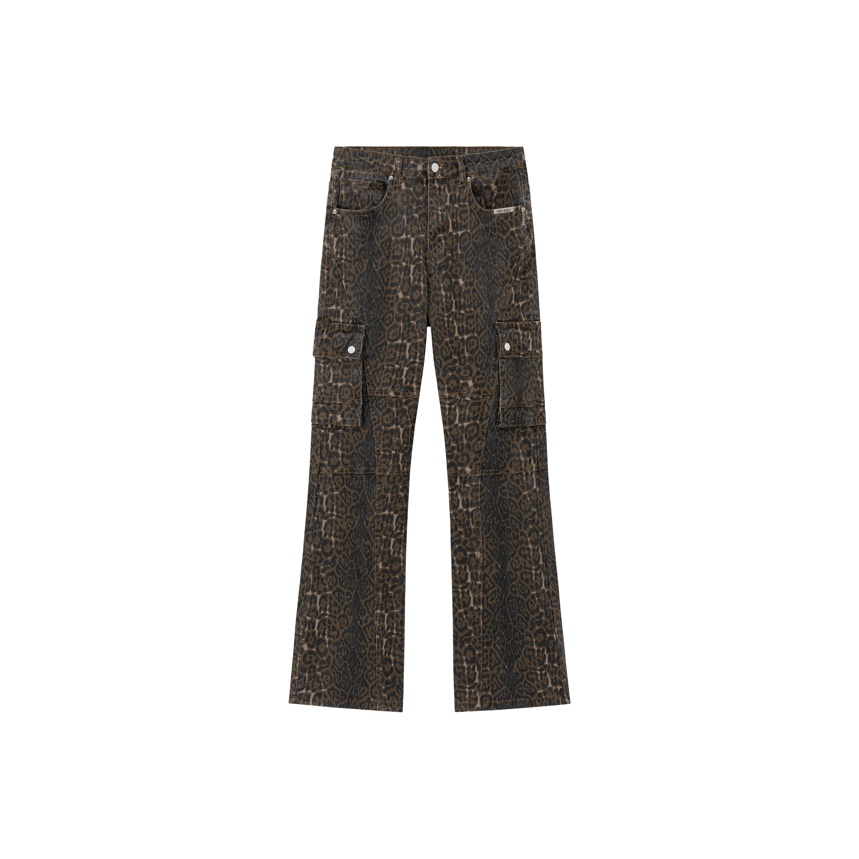 XINYINSU Леопардовый принт Унисекс Джинсы