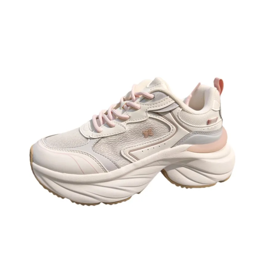 ANTA Cloud Rising Дышащий Увеличение Высоты Низкий Топ Толстая Подошва Женские