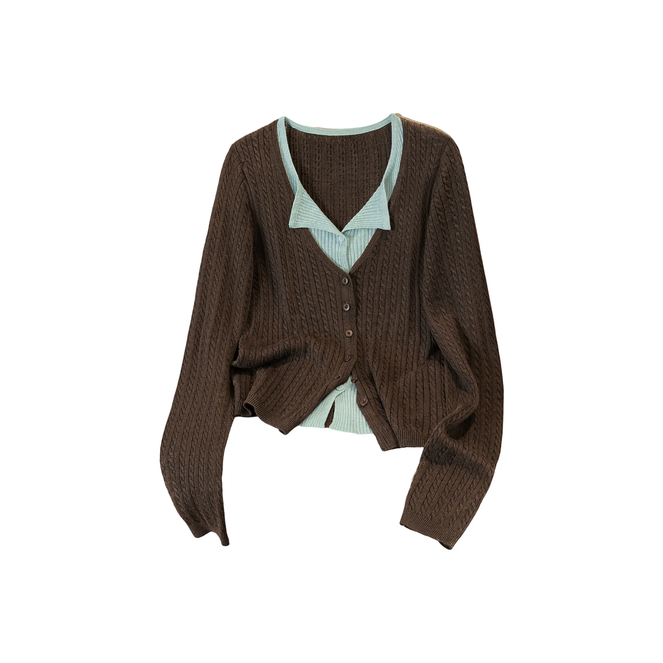 TOUCH Темный кофейный женский трикотаж