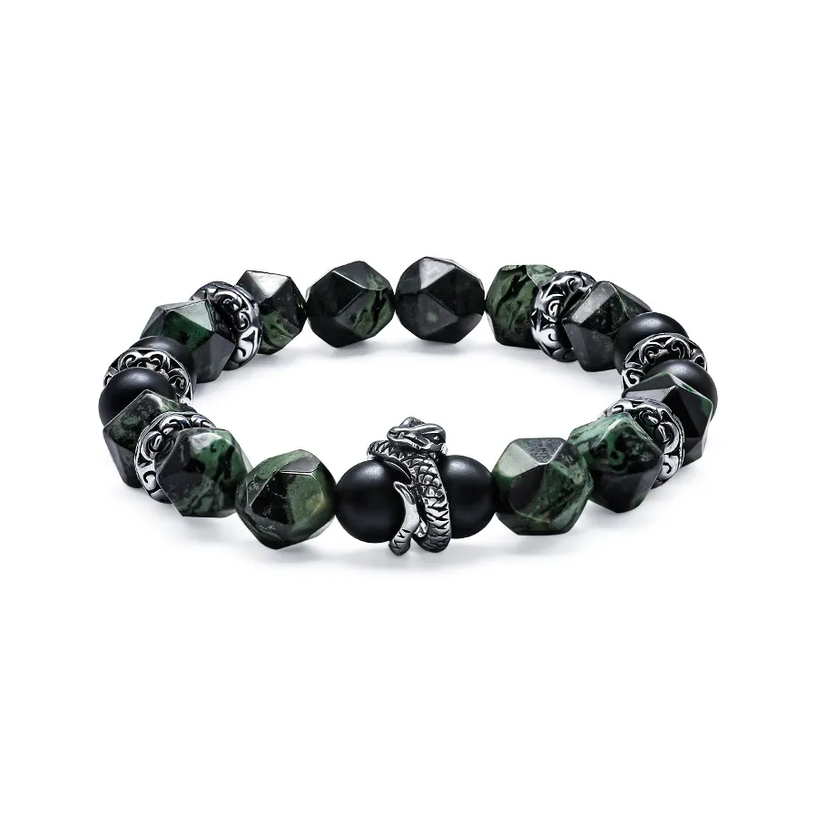 Cuud Quetzal Stone Bracelets Men's