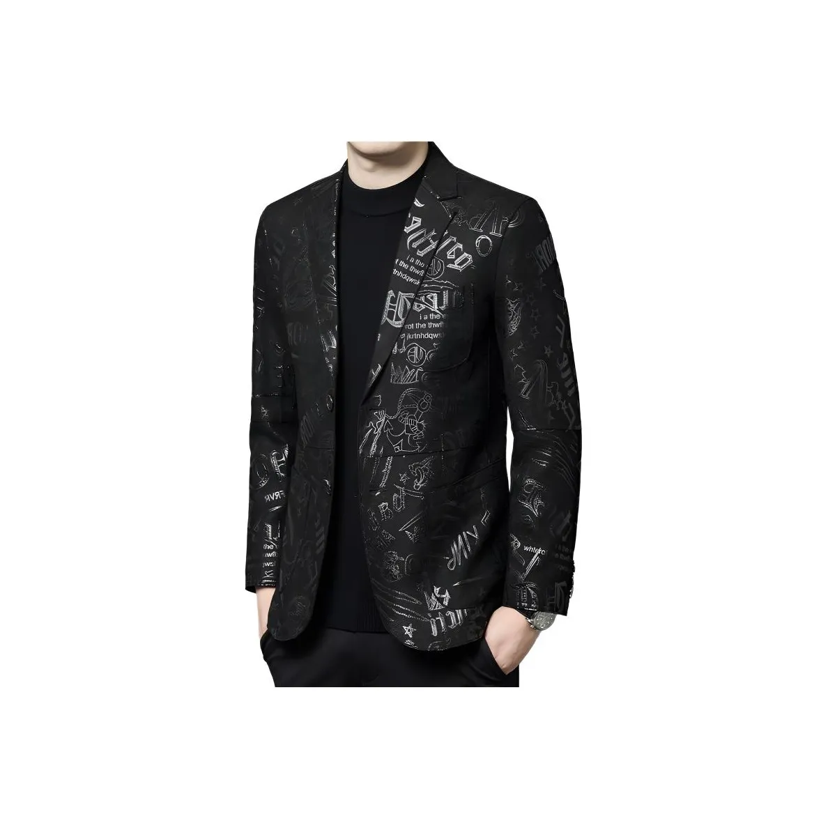 TAIZILONG Черный Мужской Деловой Костюм