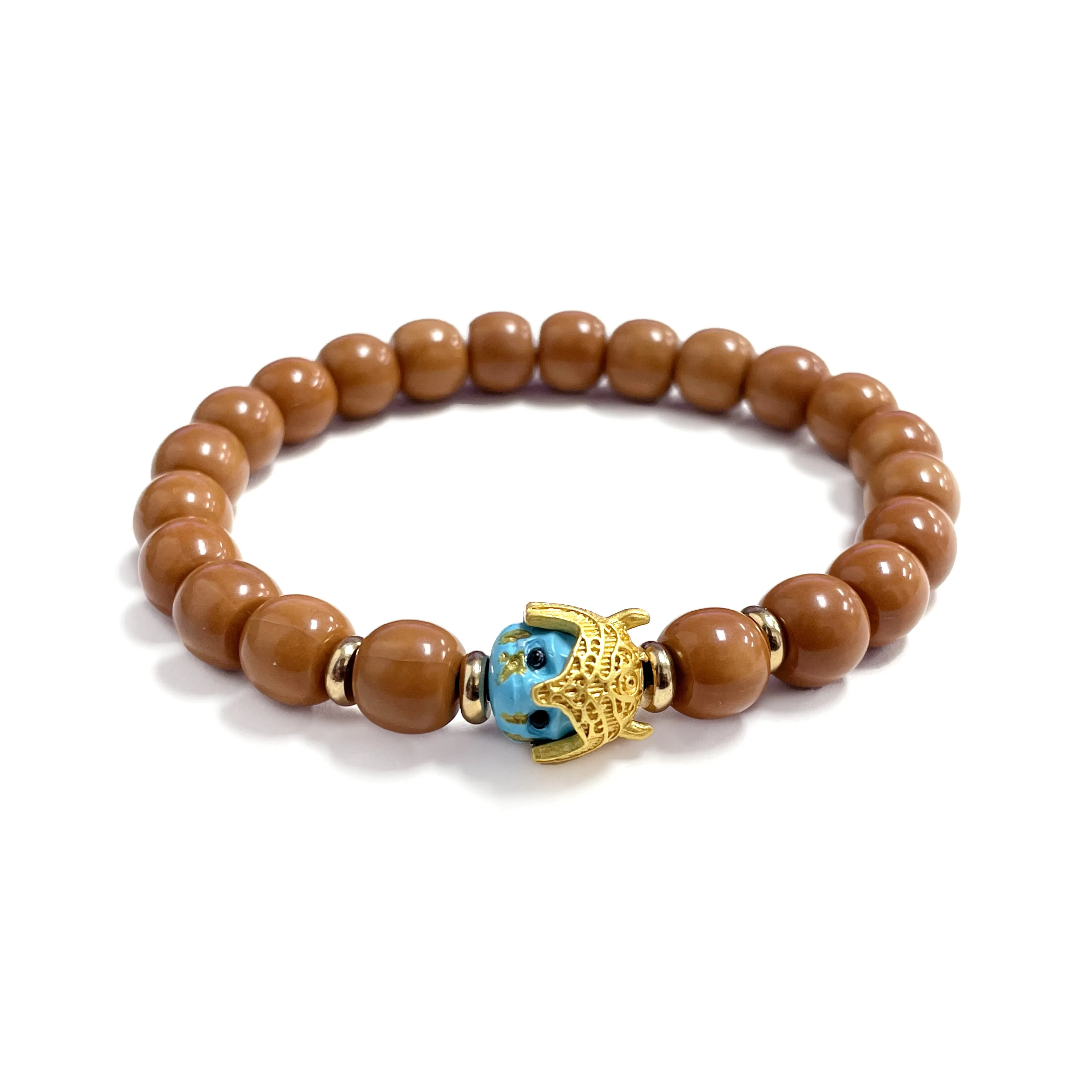Kowloonko Monkey Head Walnut Bracelets Unisex