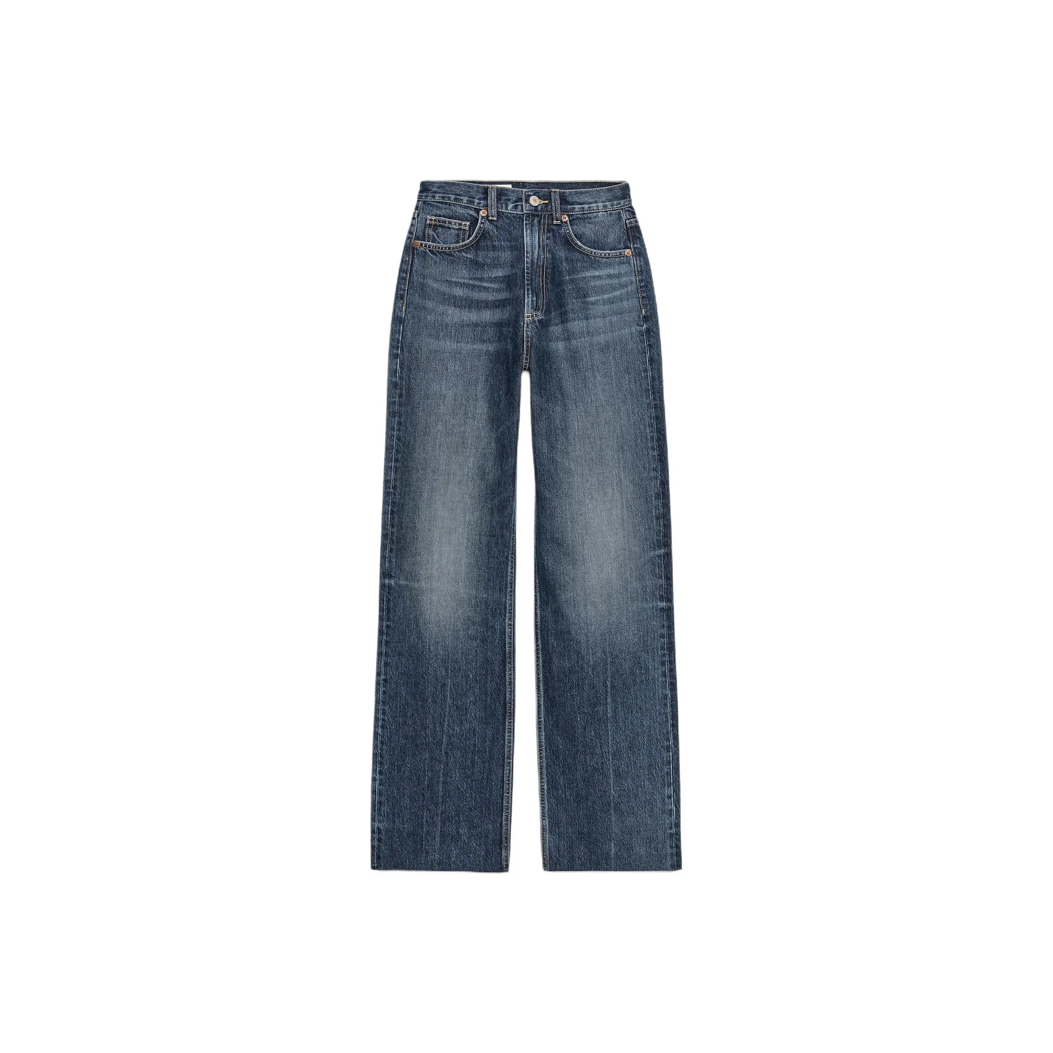 ZARA Trf Морской синий Женские Джинсы