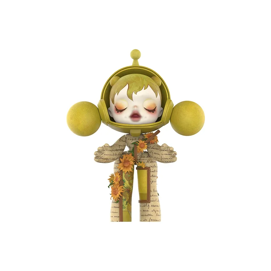 POP MART 400% Skullpanda Van Gogh Museum Модные фигурки Подсолнух