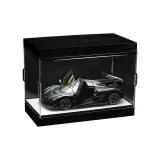 풀 스크린 라이트 박스 디스플레이 케이스 + 1:24 Koenigsegg, 블랙