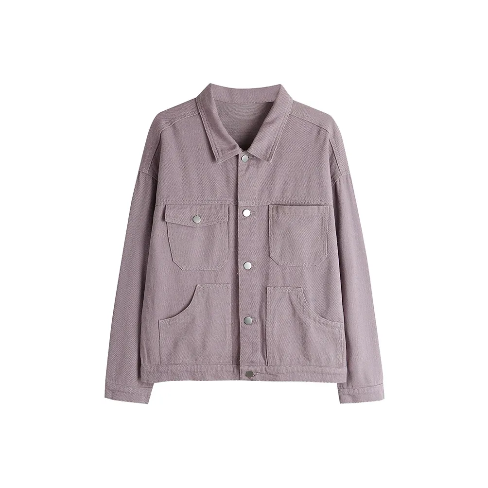 JOSR Светло-фиолетовый Женские Джинсовые куртки