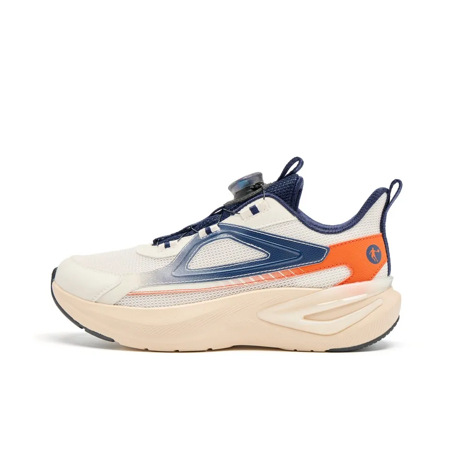 QIAODAN Детская беговая обувь Низкий топ Античный фарфор Белый/Светлый Пыльный хаки Школьный возраст