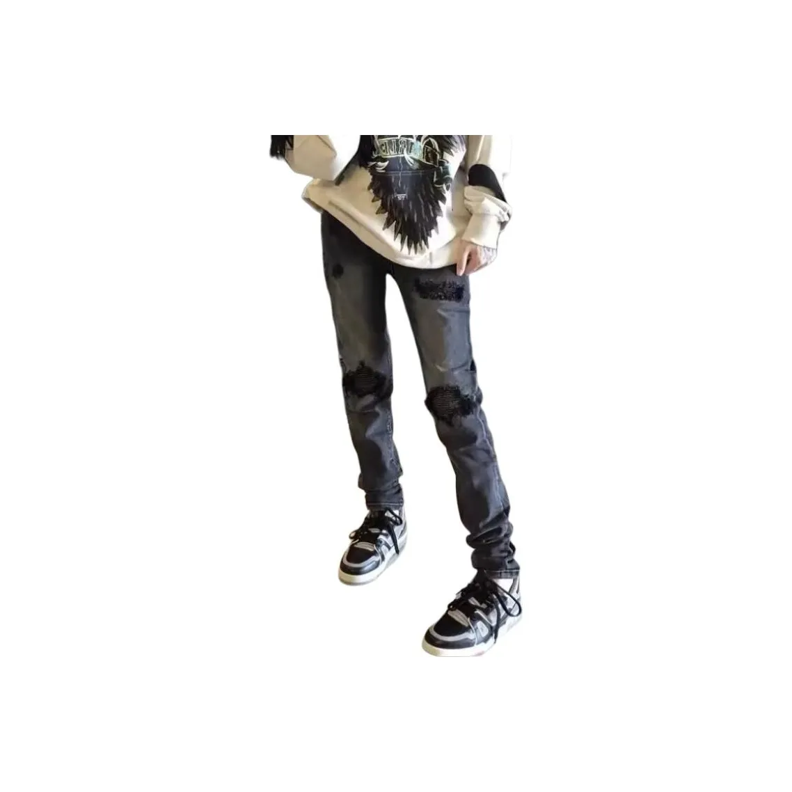 WELTER EXPERIMENT Черные Унисекс Джинсы