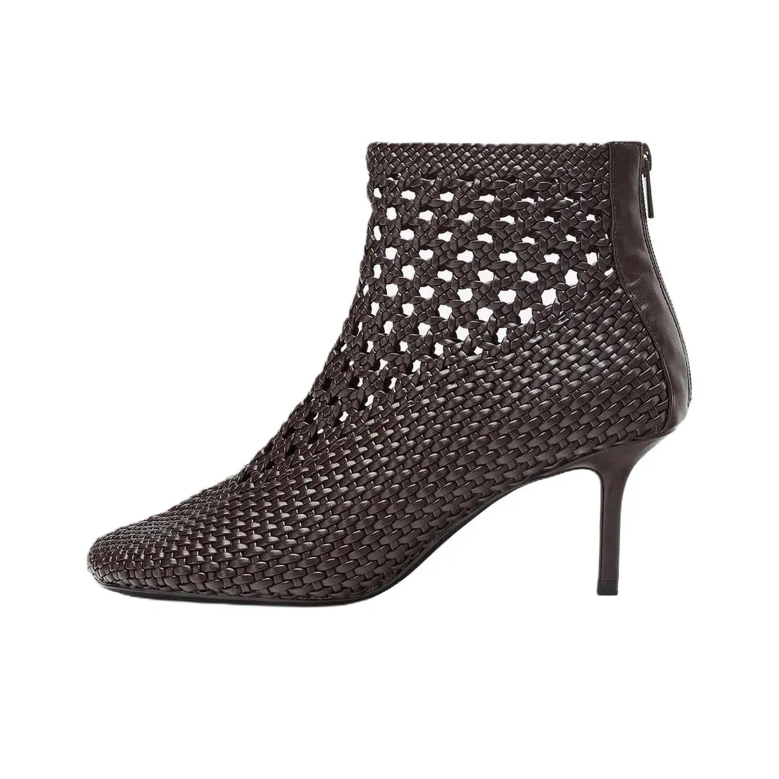 ZARA Ботильоны 6 см Женские Коричневый