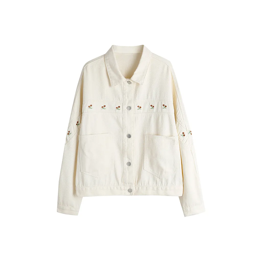 JOSR Бежевый Абрикос Женские Джинсовые Куртки