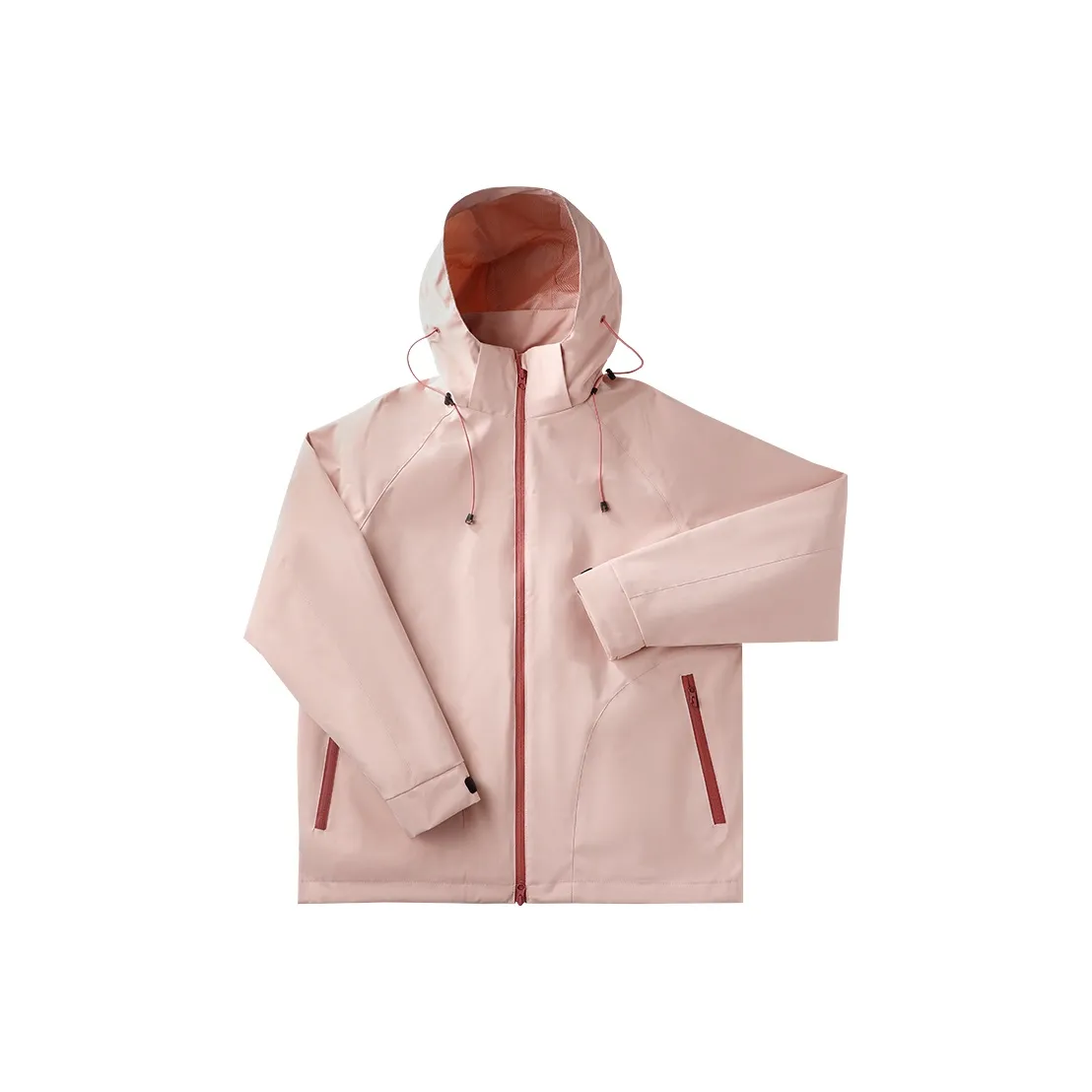 ZHONGBANGJICHU Outdoor Casual Легкий Двойной Молния С капюшоном WINDBREAKER Верхняя одежда Куртка Женская