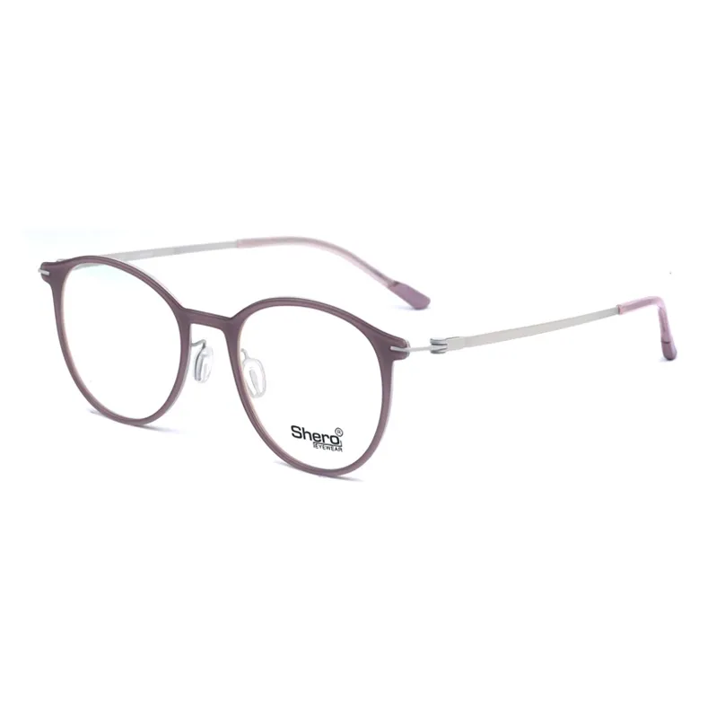 SHERO EYEWEAR Чистый титан Хлопок Янтарный Оправы для очков Унисекс