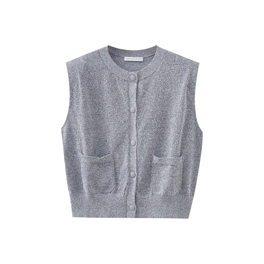 SHUIYUNJIAN Серебристо-серый Женский жилет
