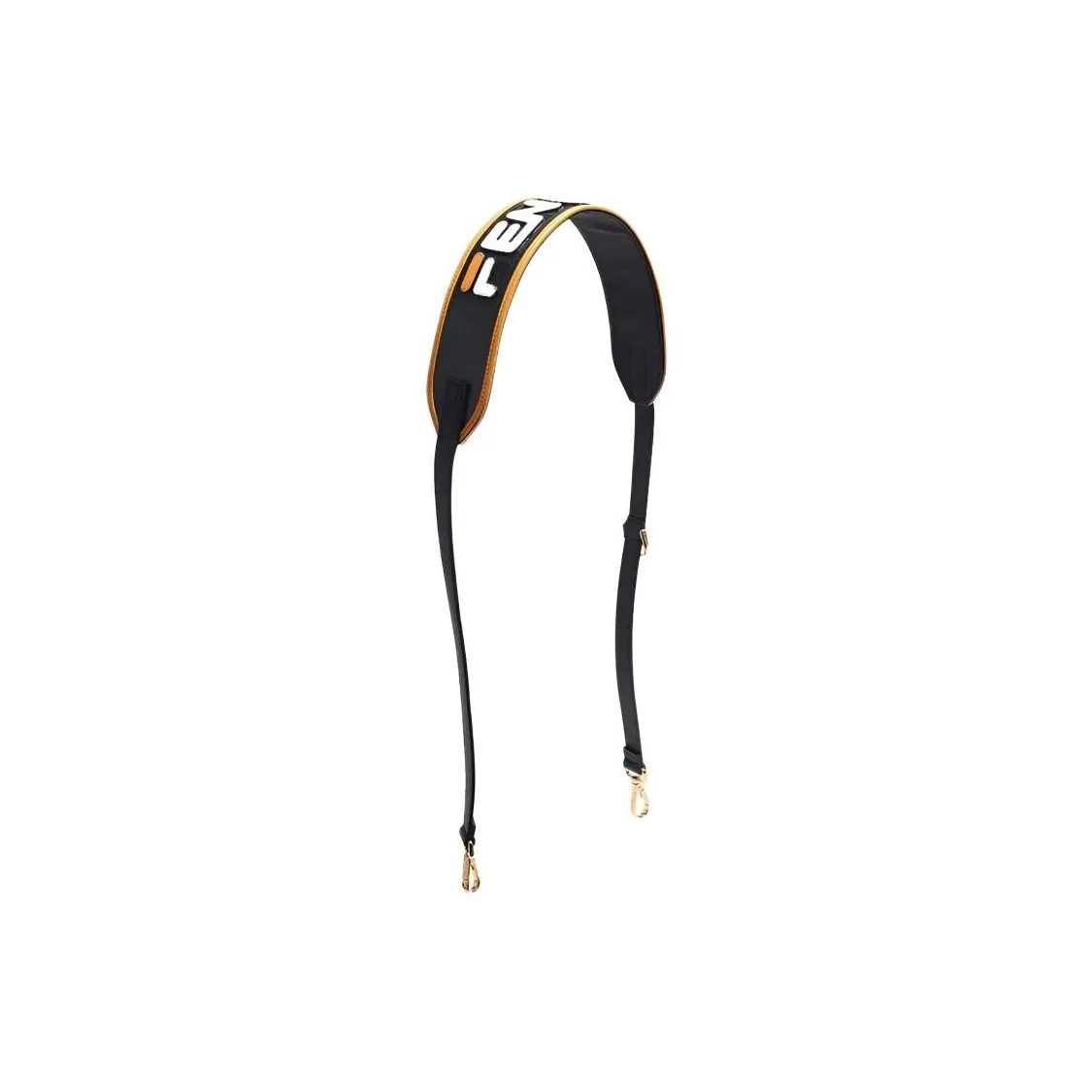 FENDI Cow Leather Straps Bag Strap Unisex Black