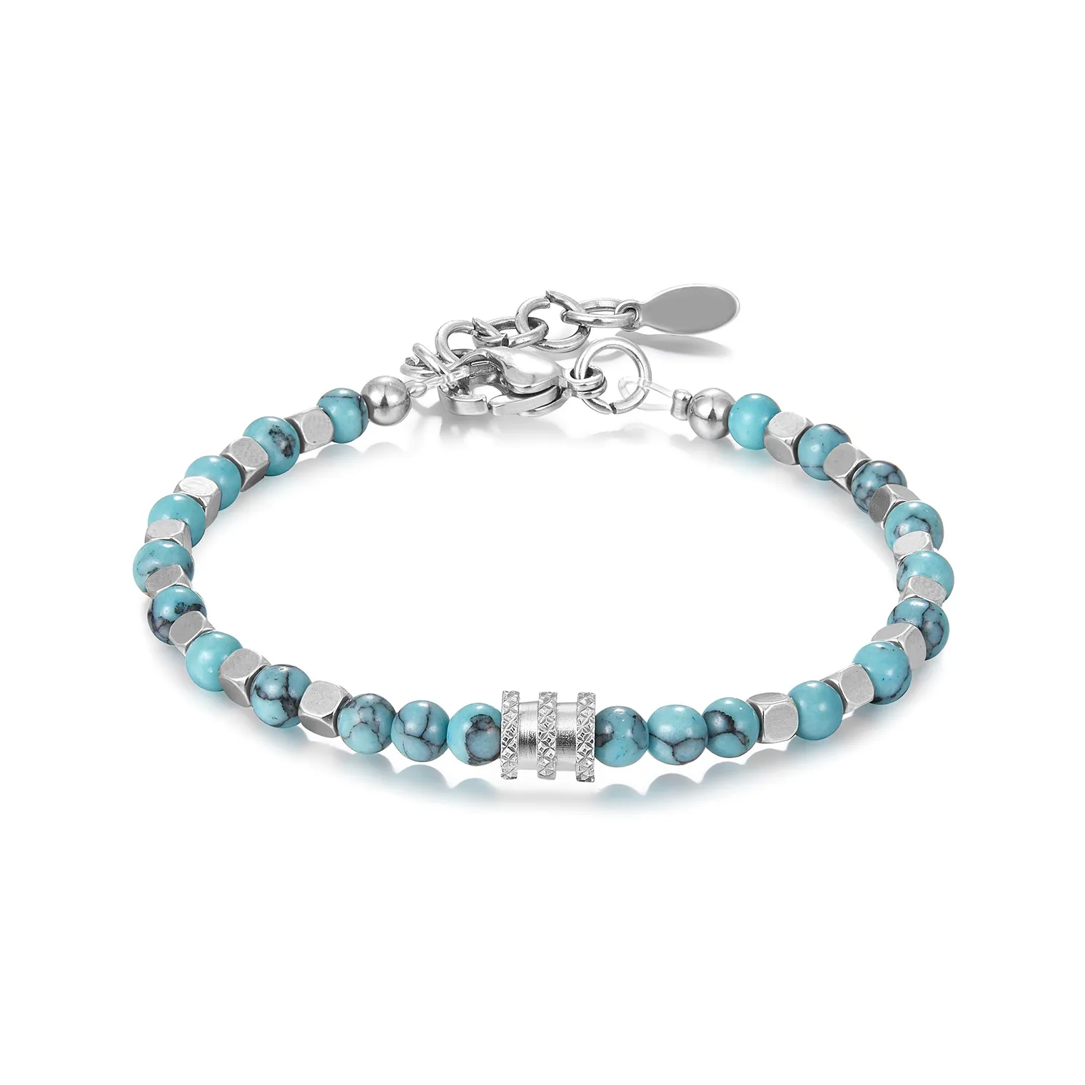 DH7 Синий Бирюзовый Браслеты из нержавеющей стали Унисекс