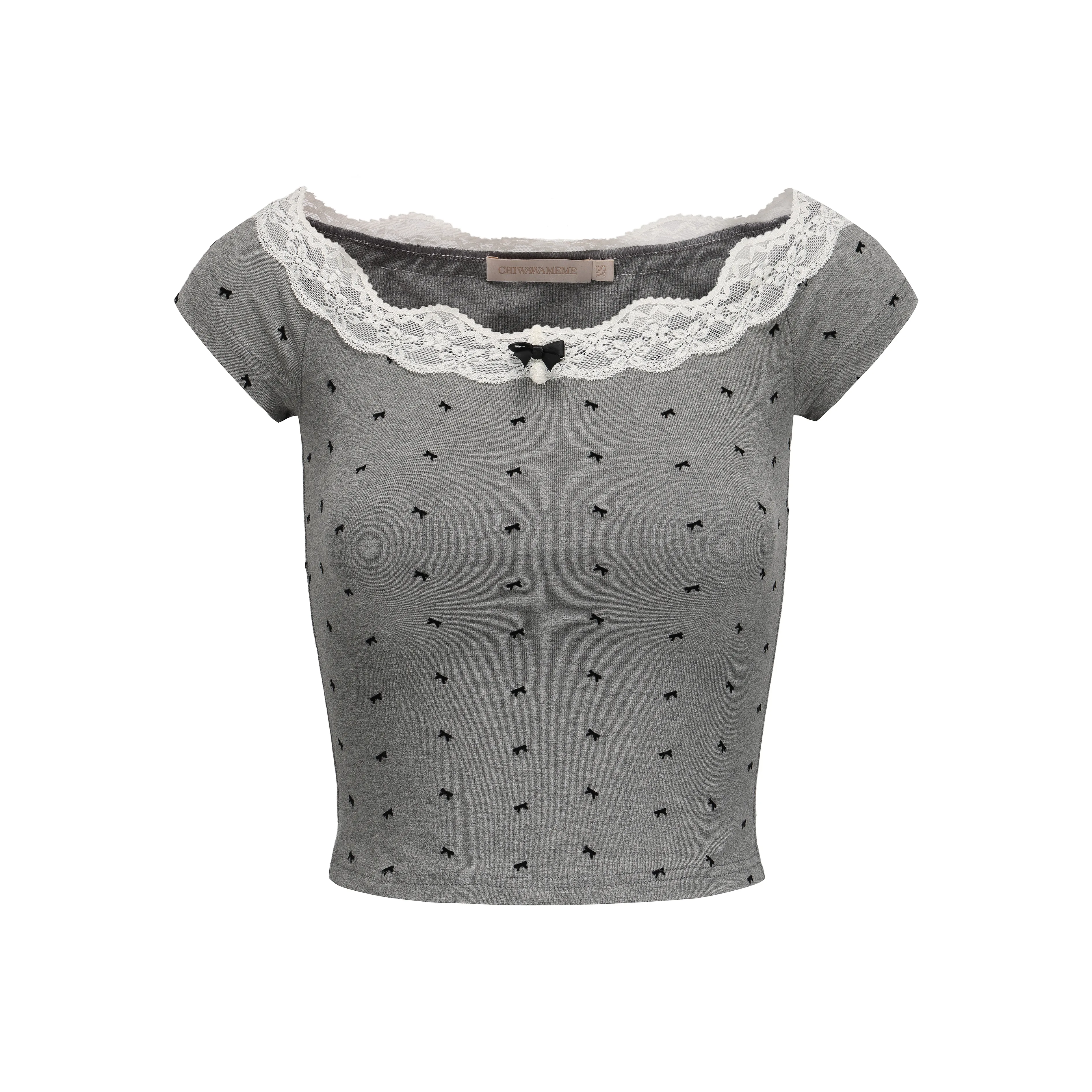 CHIWAWAMEME Windsor Серый Женские T-рубашки