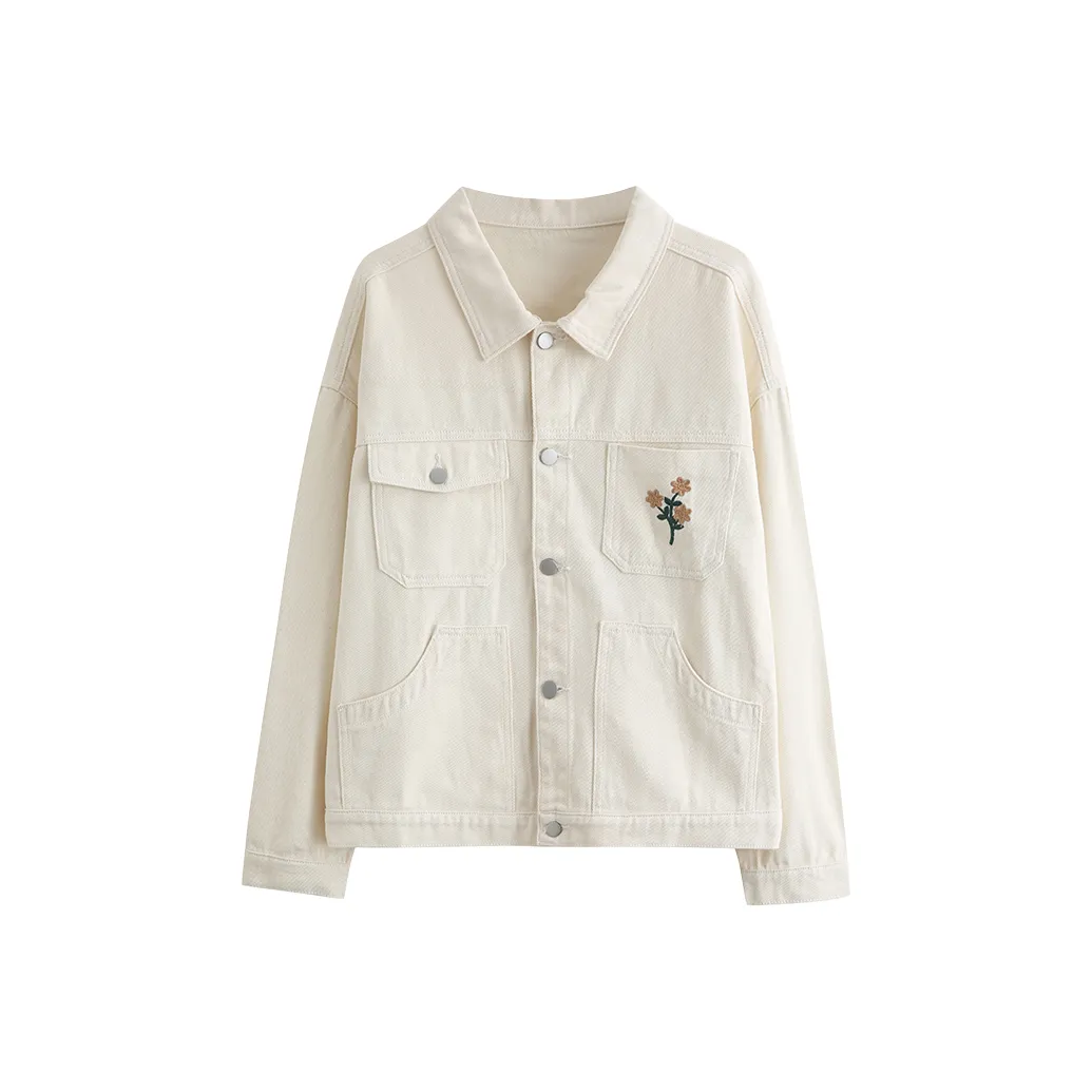 JOSR Экрю Женские Джинсовые Куртки