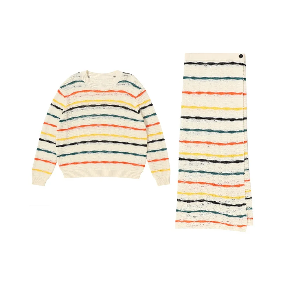 Garbege Радужный Одежда Sets Женские Комплекты с юбкой