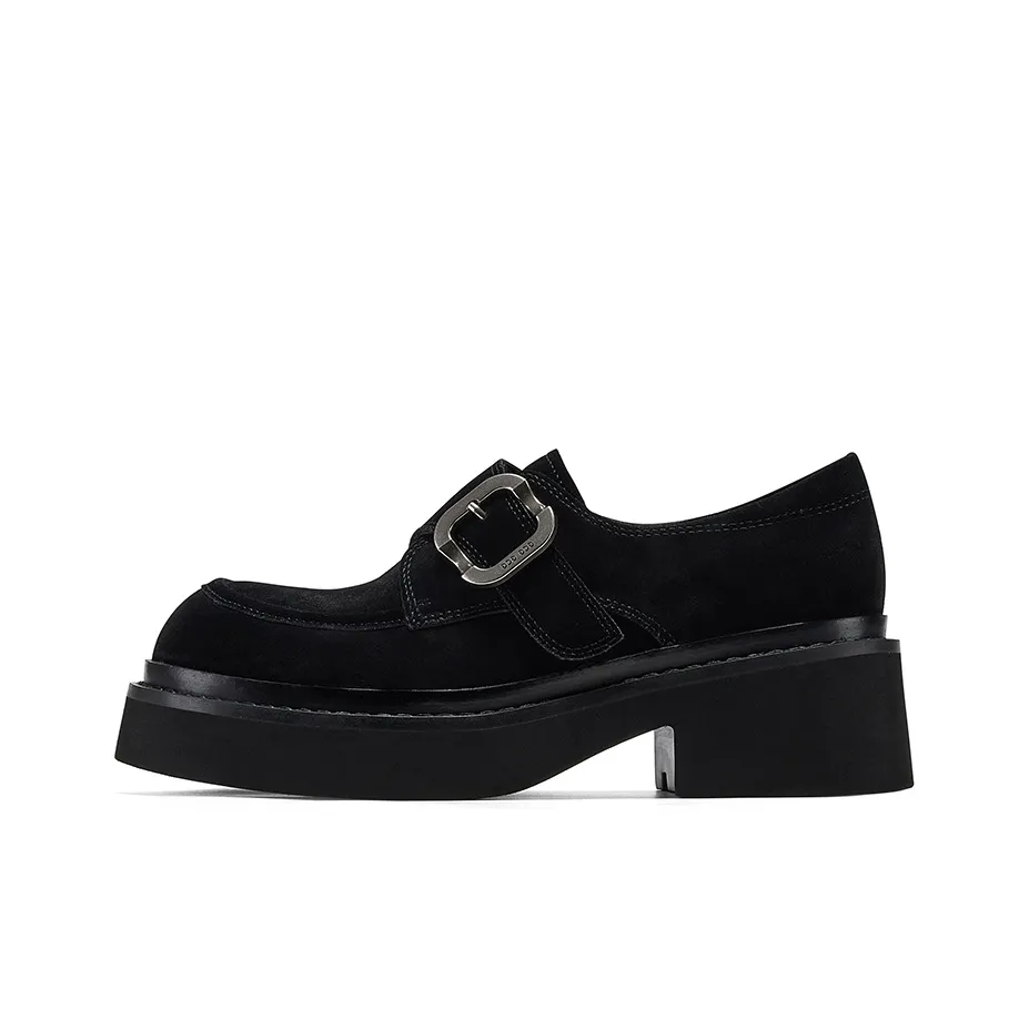 GG CC Стиль "Старые деньги" Металлическая пряжка Маленькие Кожаные туфли Винтаж Платформа Лоферы 5,5 см Женские