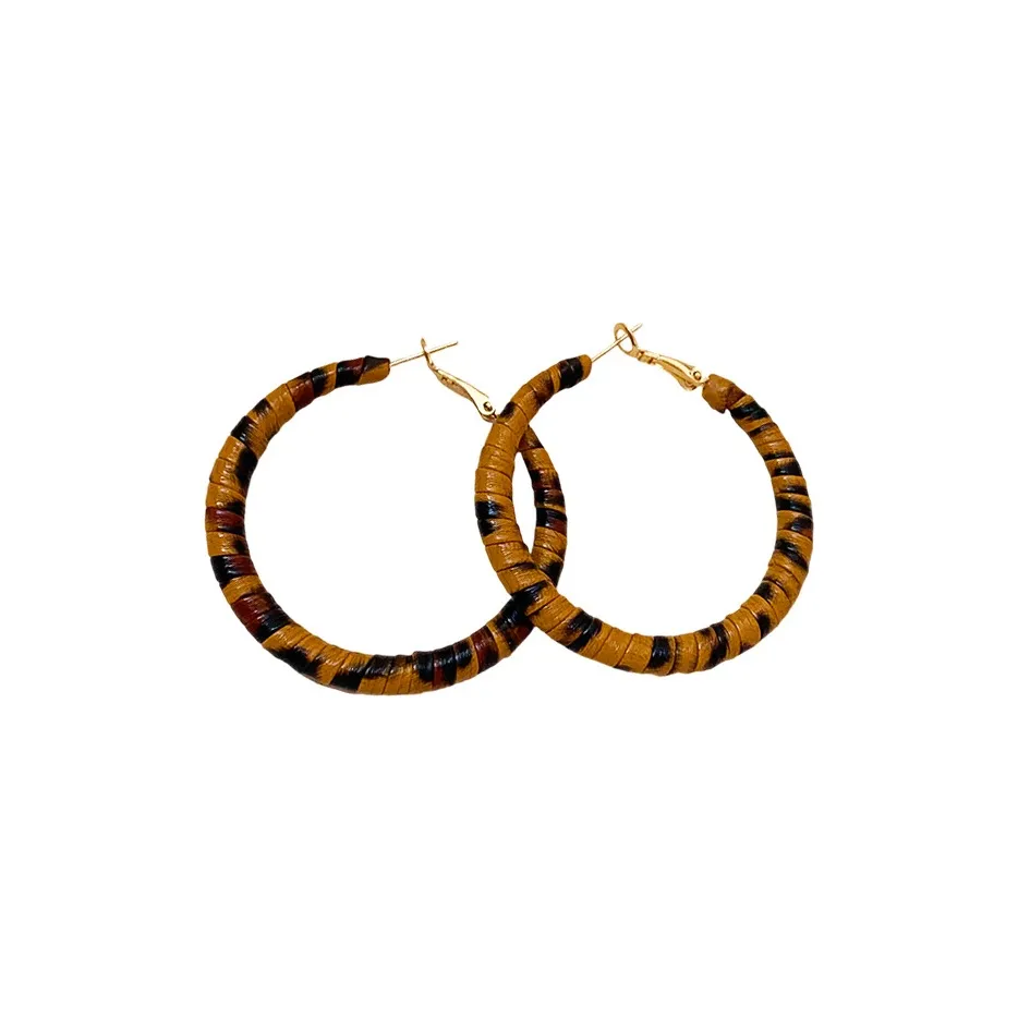 Drejew Alloy Leather Earrings Women's