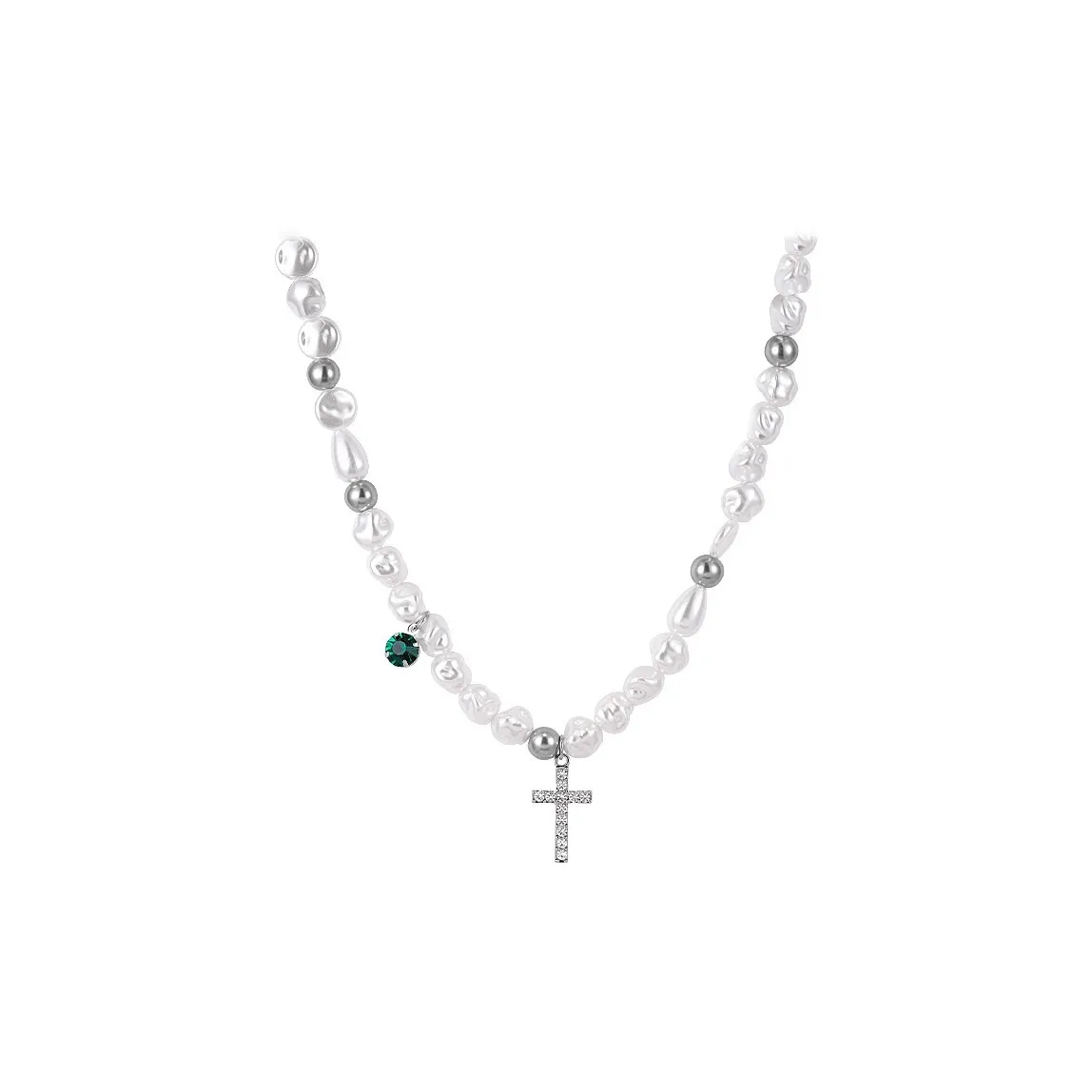 KING OF BLING Сплав Циркон Искусственная жемчужина Ожерелья Унисекс