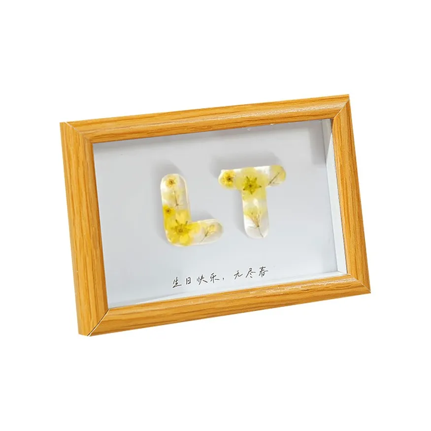 DUOMIAOYOU DIY Эпоксидная заливка Сушеный Цветочный Дизайн Буква Фоторамка DIY Игрушки