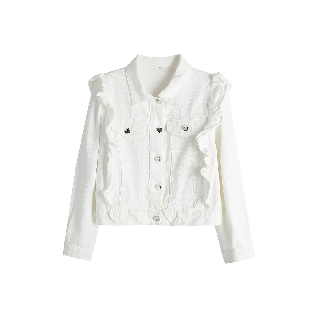 JOSR Белый Женские Джинсовые Куртки