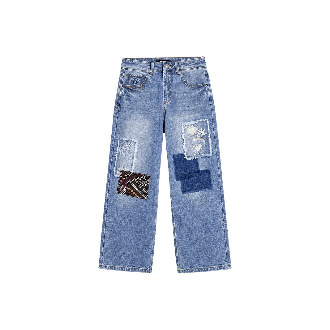 Desigual Medium Blue Denim Women's Jeans Desigual Средне-голубой деним женские джинсы