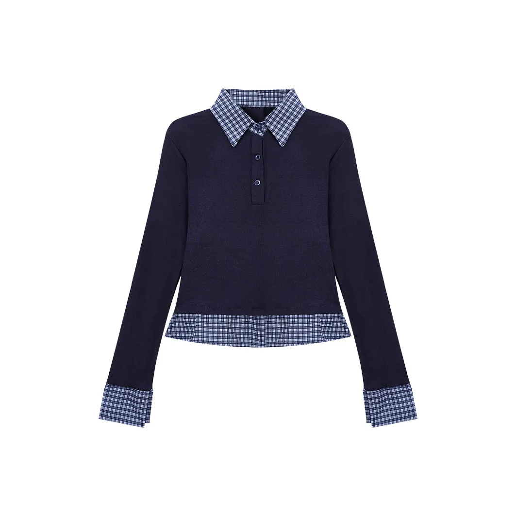 SUSANSAN Темно-синие женские футболки T