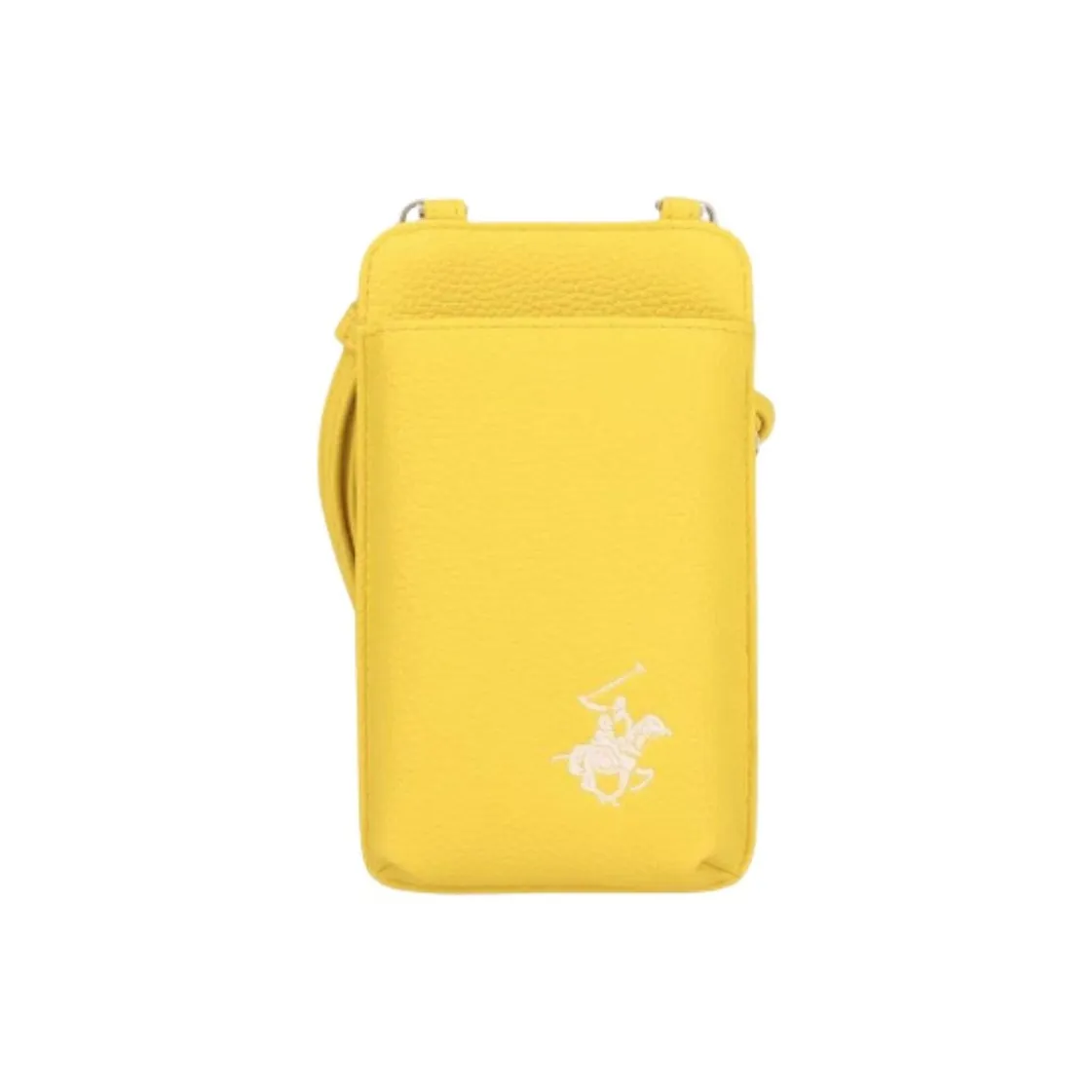 BEVERLY HILLS POLO CLUB PU One Shoulder Crossbody Cell Phone Pouch Men's Yellow