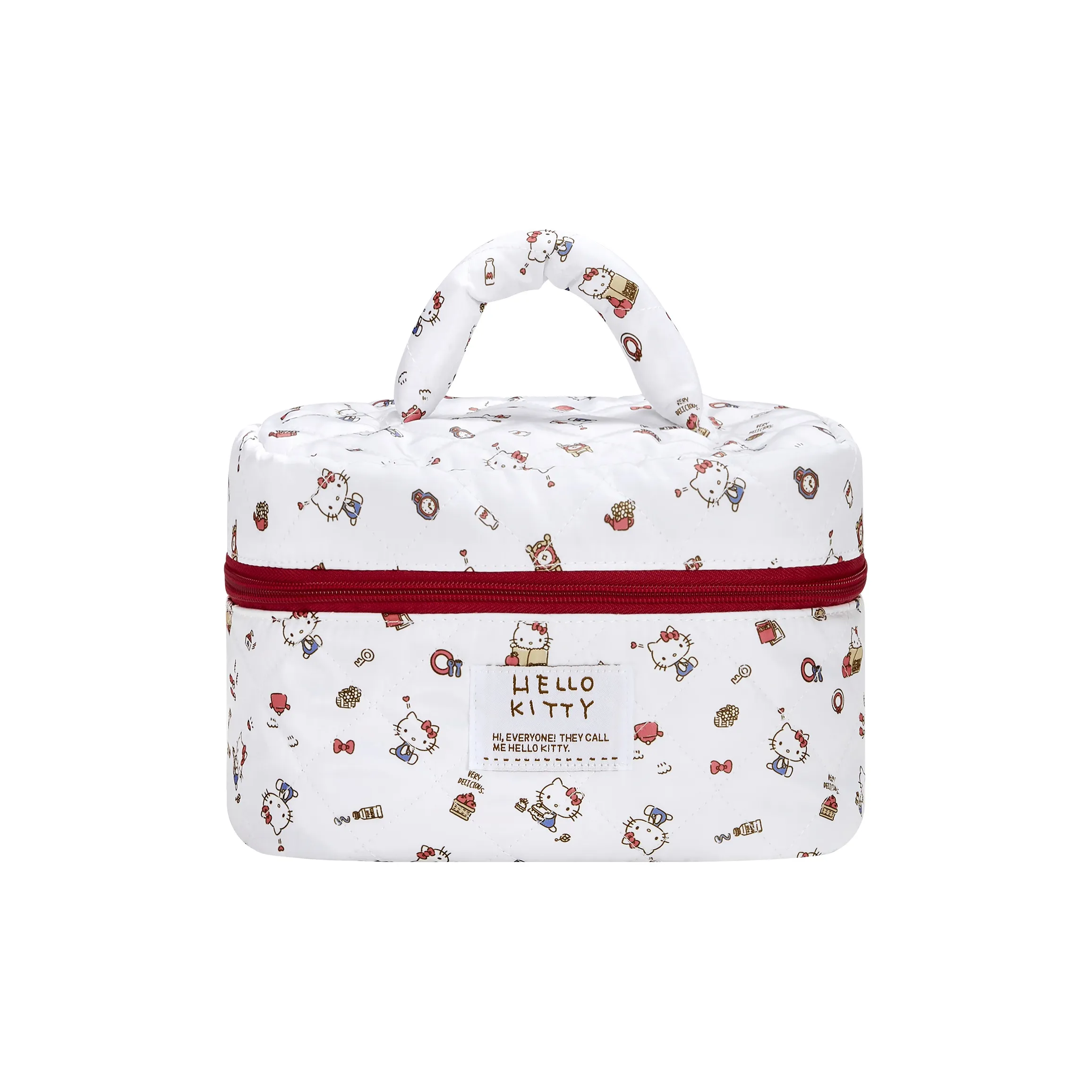 Zgo Sanrio Collaboration Hello Kitty Polyester Travel Storage Bag Women's White