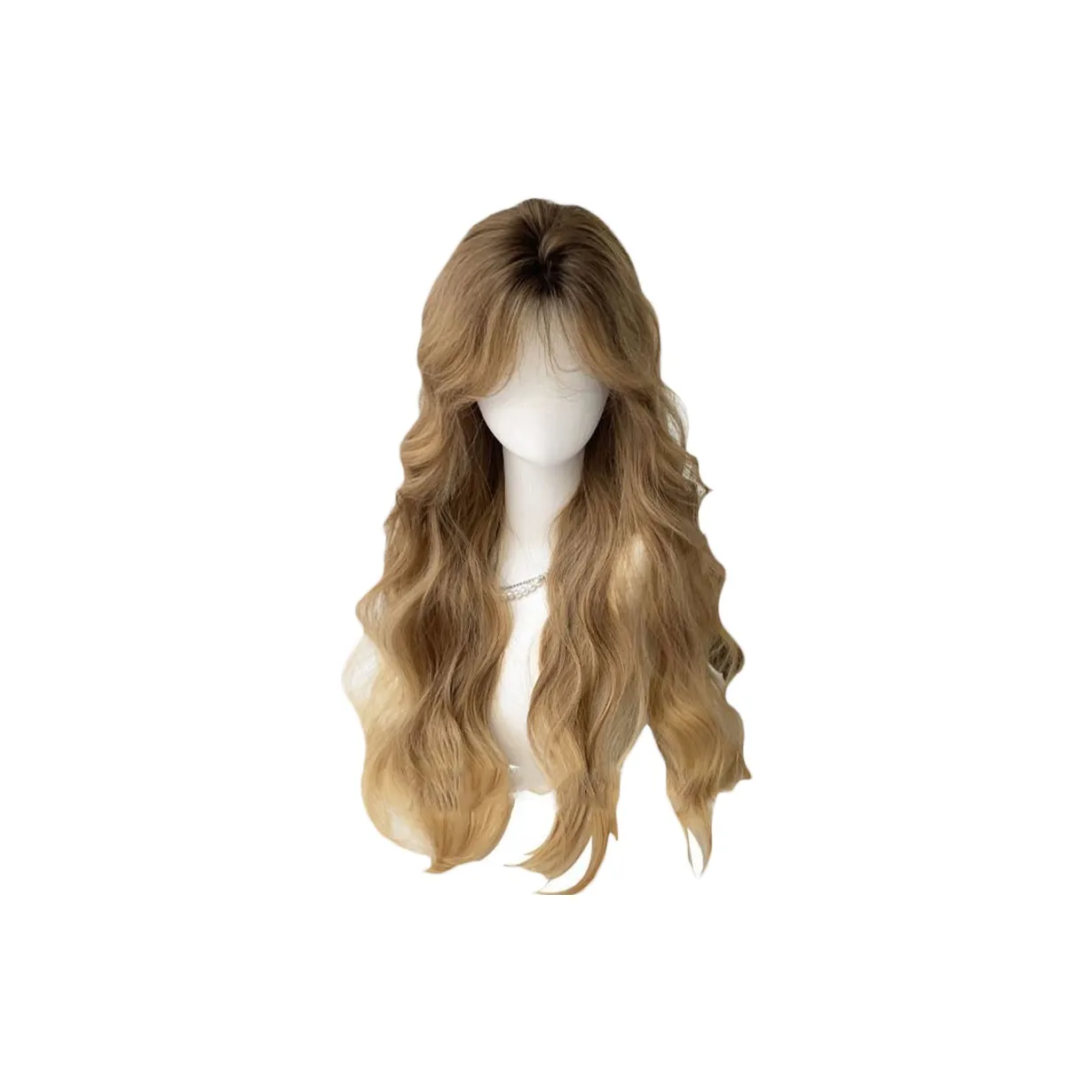 UMIFFA Bear Plush CENTER Часть Восемь Персонаж Liu Hai Водная рябь Длинные Волосы Женская Перука Высокая Температура Пряжа