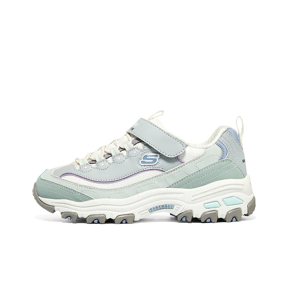 Skechers Kids Противоскользящие Анти-KICK Устойчивые к истиранию Низкие Топ Кроссовки Светло-Синие Подростки