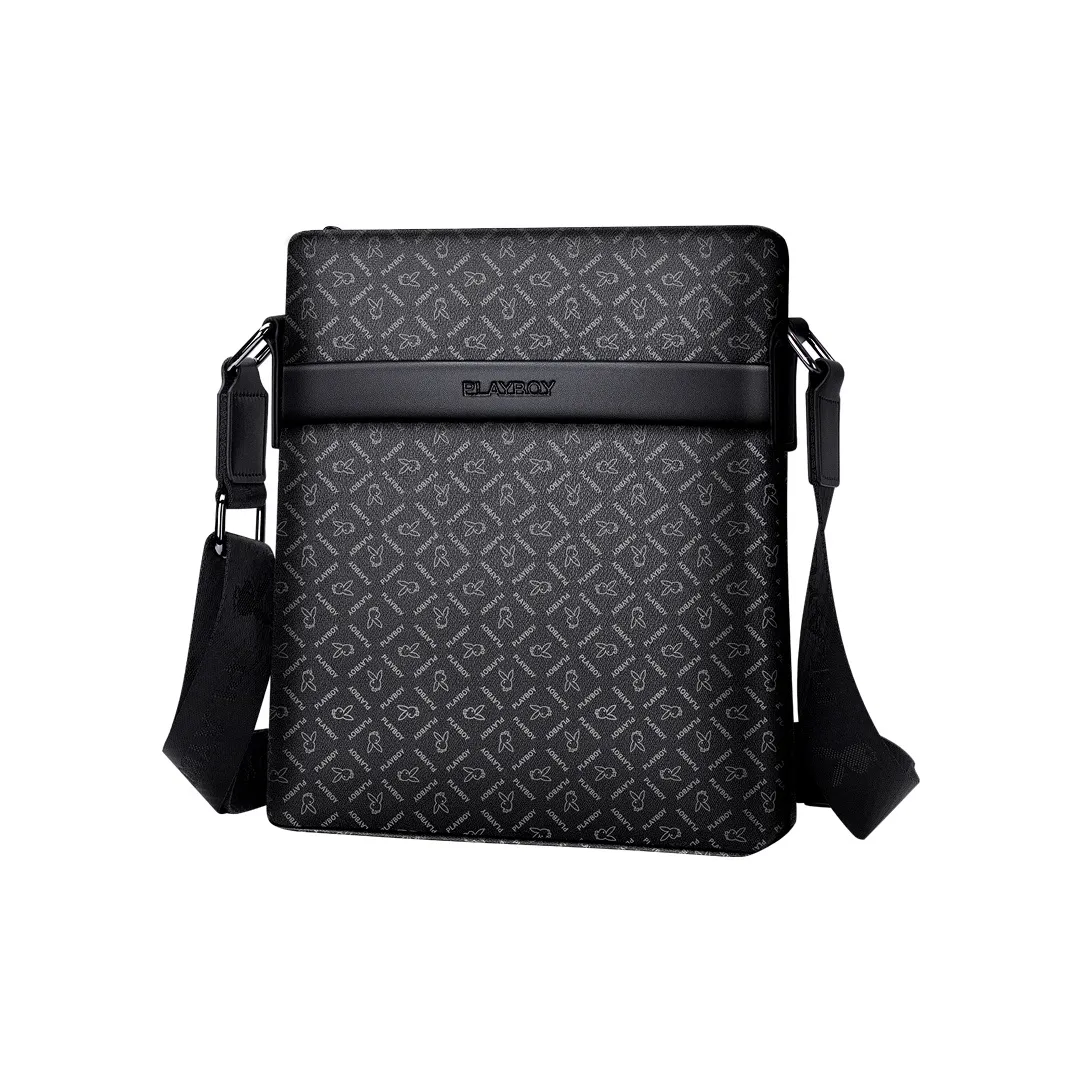 PLAYBOY Коллаборация ПВХ Сумка через плечо Средняя Мужская Черная