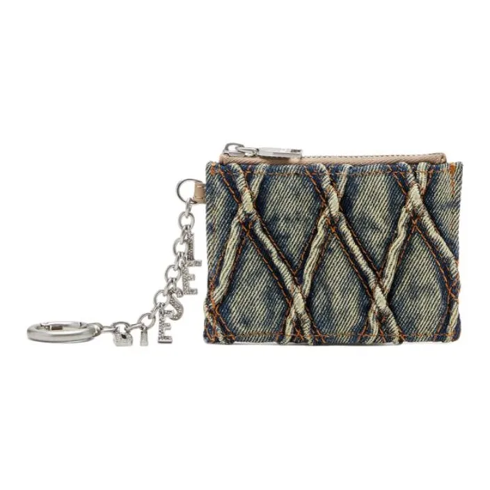 DIESEL Хлопок Картхолдер Стандартный Женский Джинсовый Синий