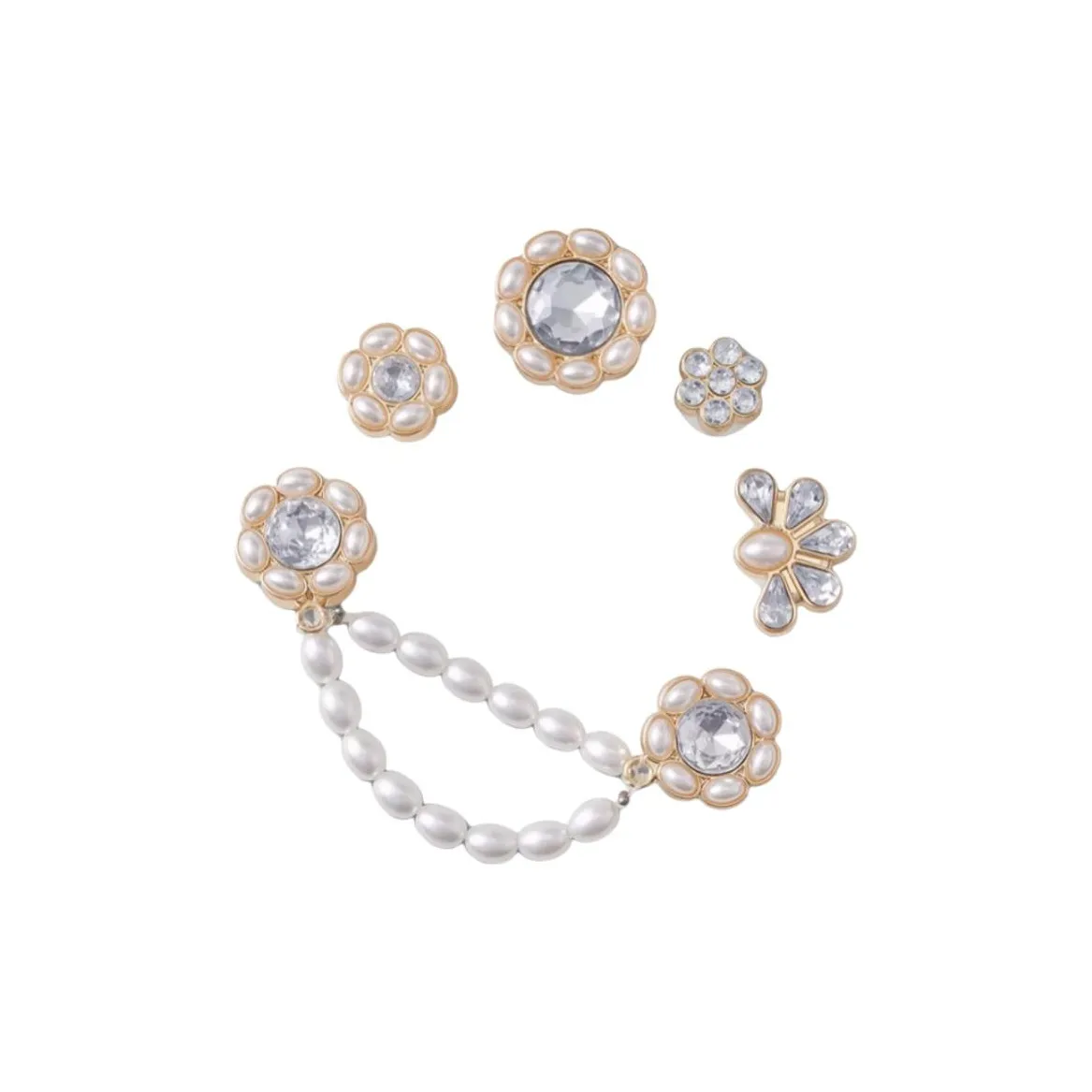 Crocs Цинковый сплав Акрил ABS Аксессуары для обуви Унисекс Белый