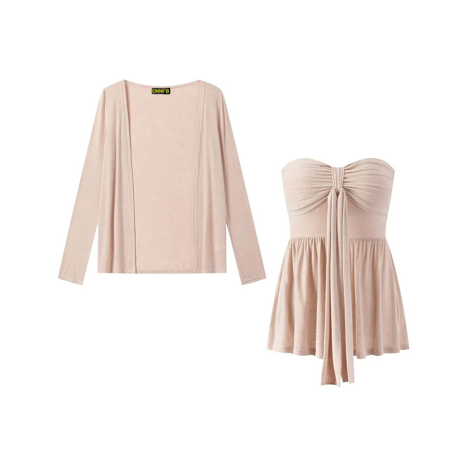 ONNFB Светло-розовый женский комплект с юбкой