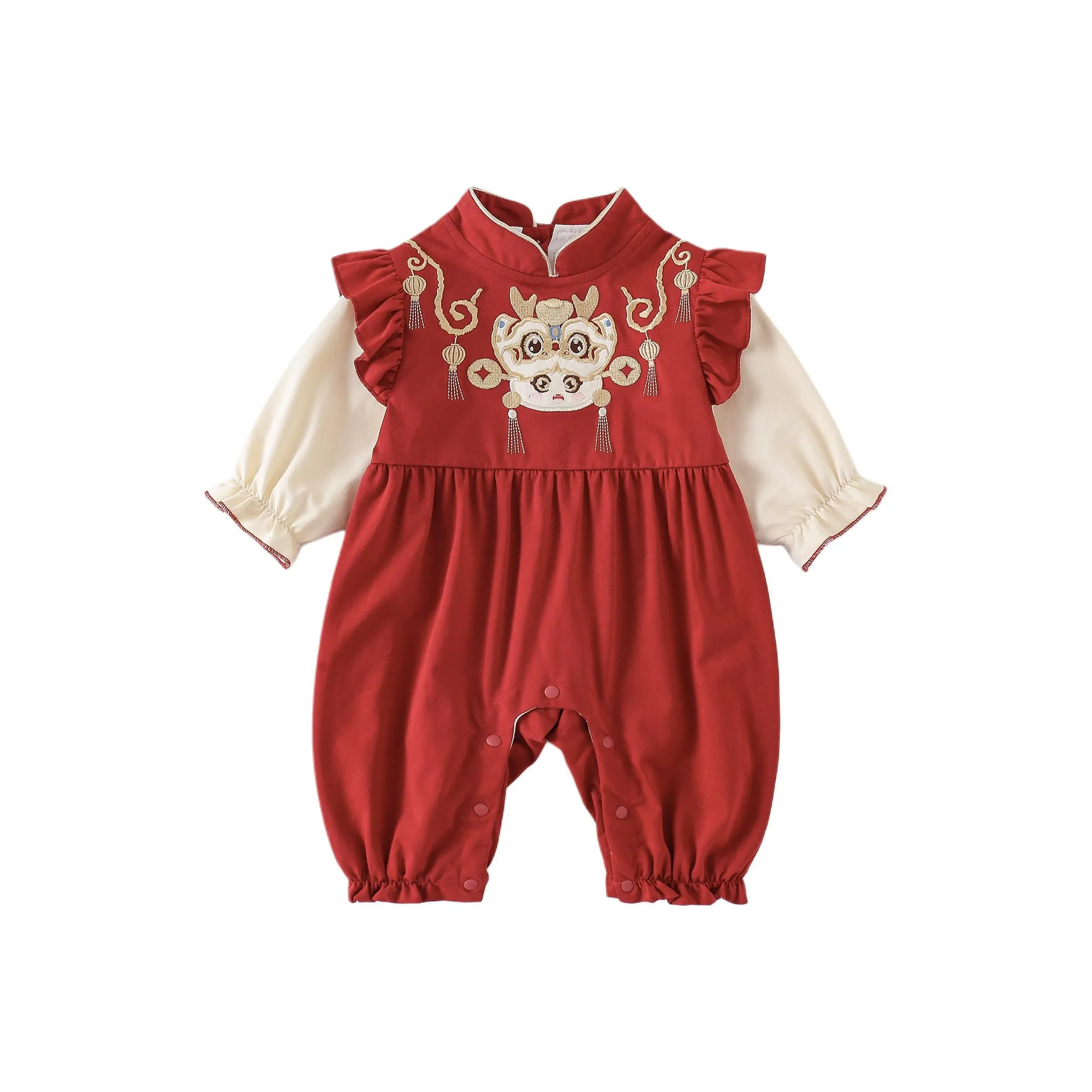 XiaoJinBu Красный Детский Комбинезоны / Ползунки