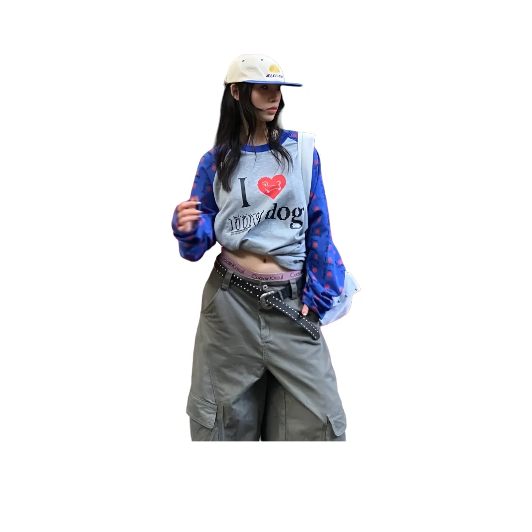 SAGP Серый Синий Меланжевый Унисекс Свитшоты