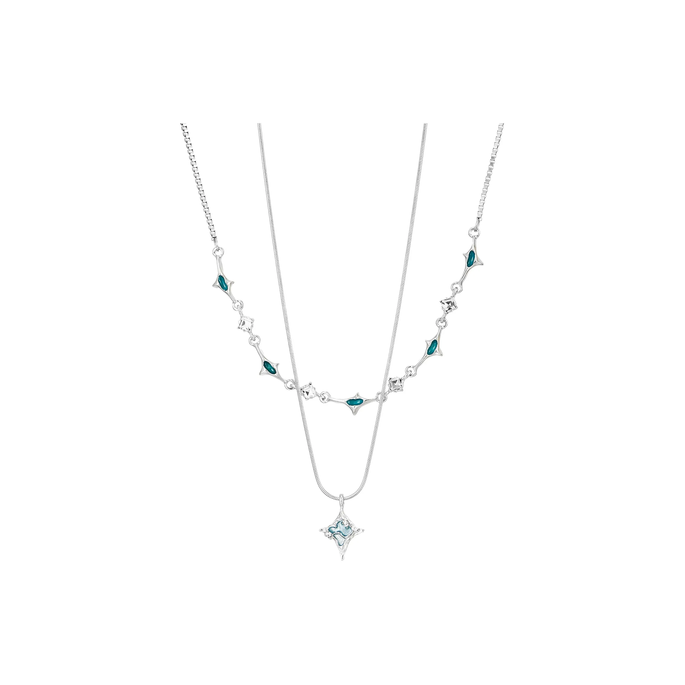 MISS XIA JWY Титановые стальные ожерелья унисекс