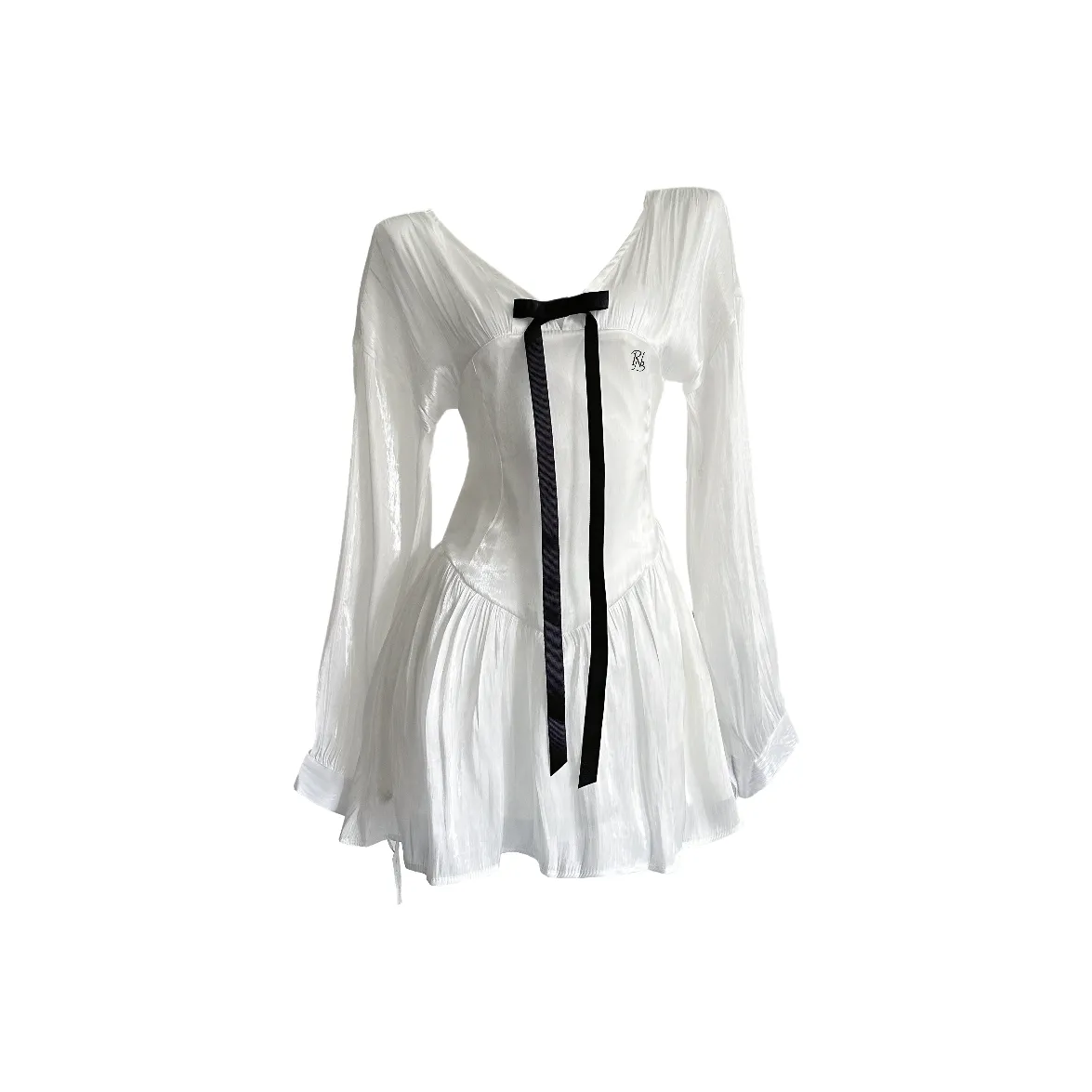 PNVB Белый Женский Длинный Рукав Платья