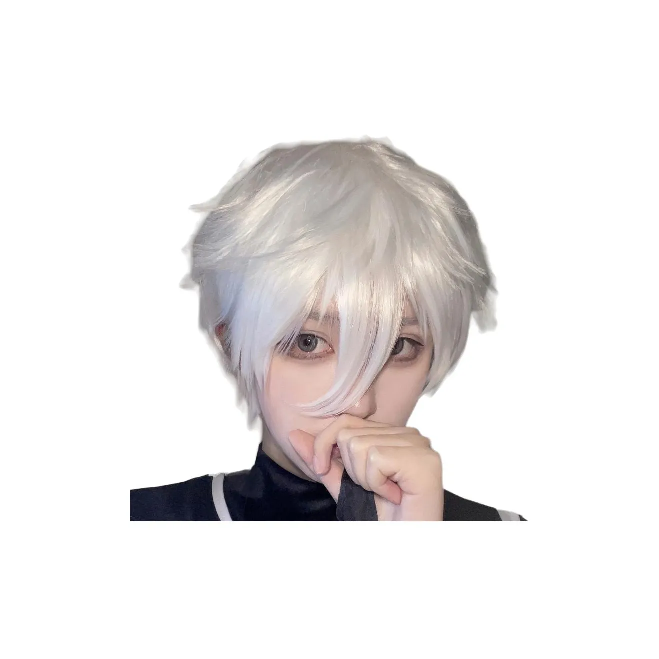 LIANXIANGKE Стильный мужской парик с короткими прямыми волосами белая кожа разделение стиль высокая температура пряжа