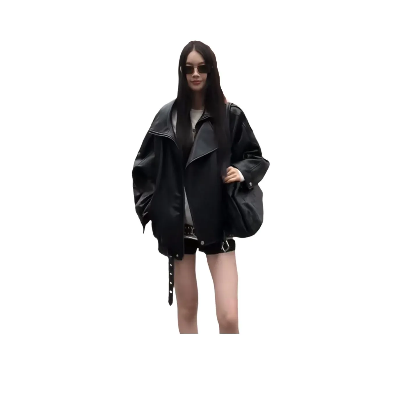 MORii Черные Женские Кожаные Куртки