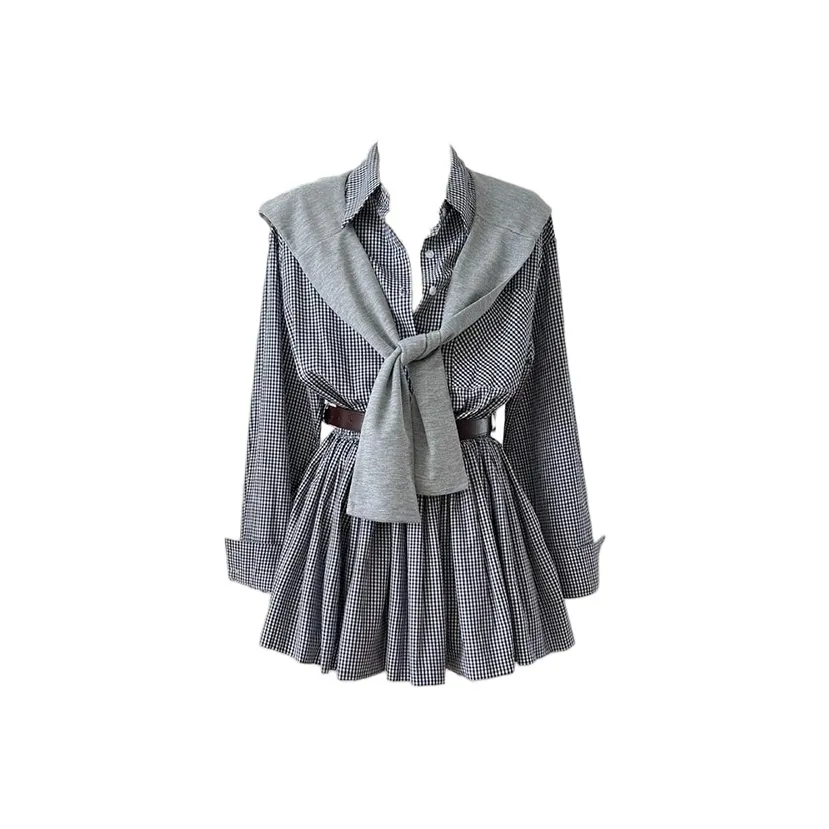 BDGU Длинное платье с длинными рукавами женское