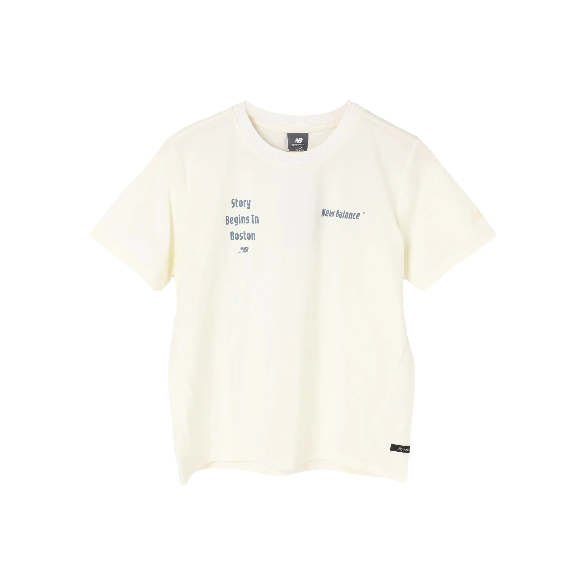 New Balance Айвори Белый Женские T-рубашки