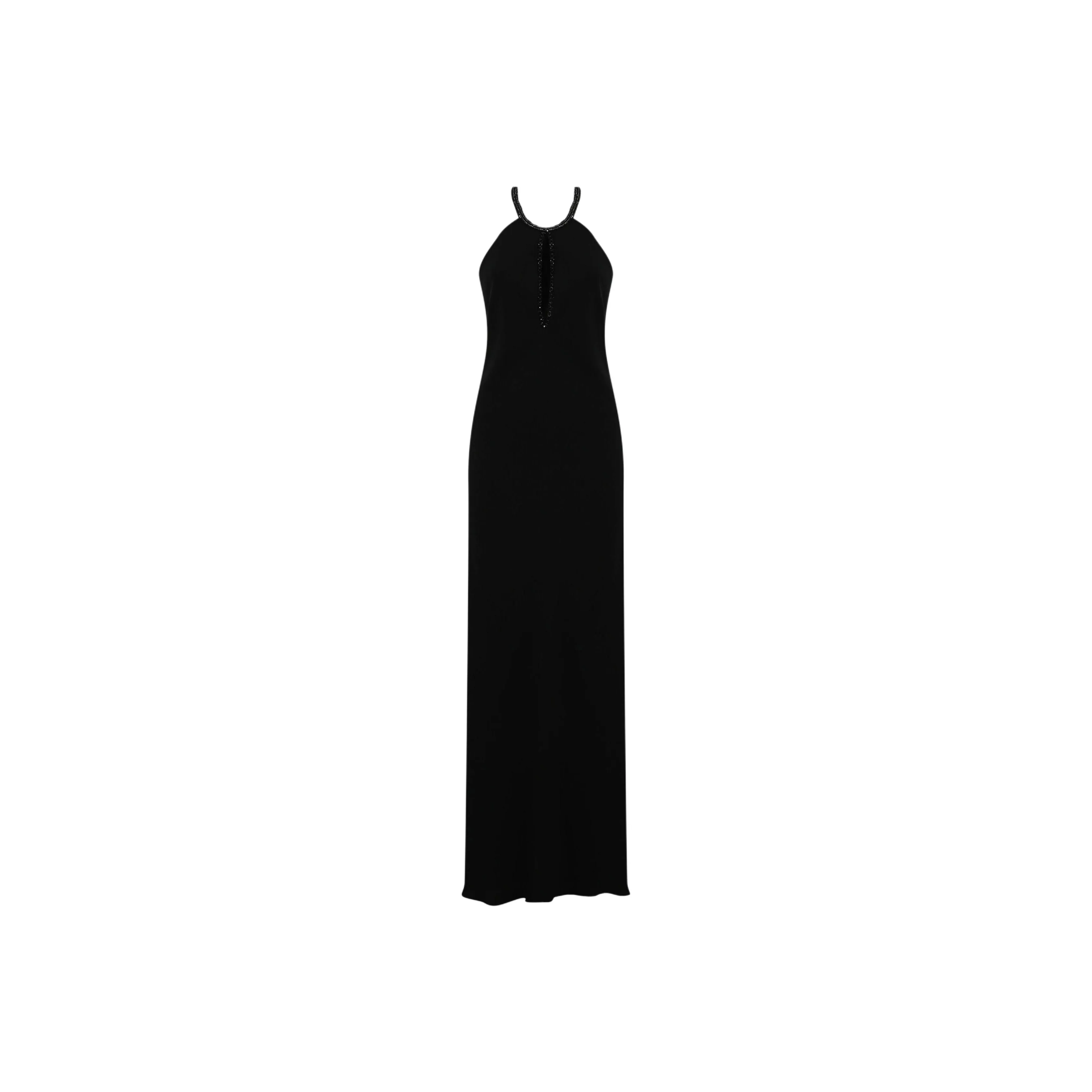 Max Mara Studio Fernet Halterneck Sleeveless Maxi Dress
