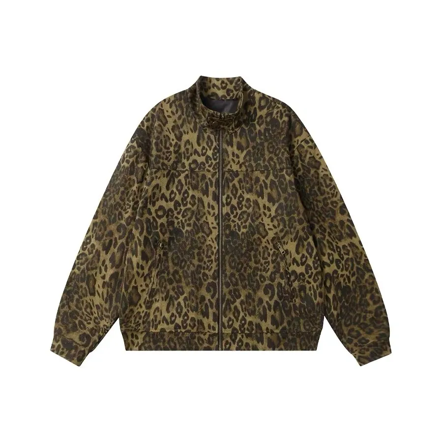 KKX Леопардовый принт Пальто Женские Куртки