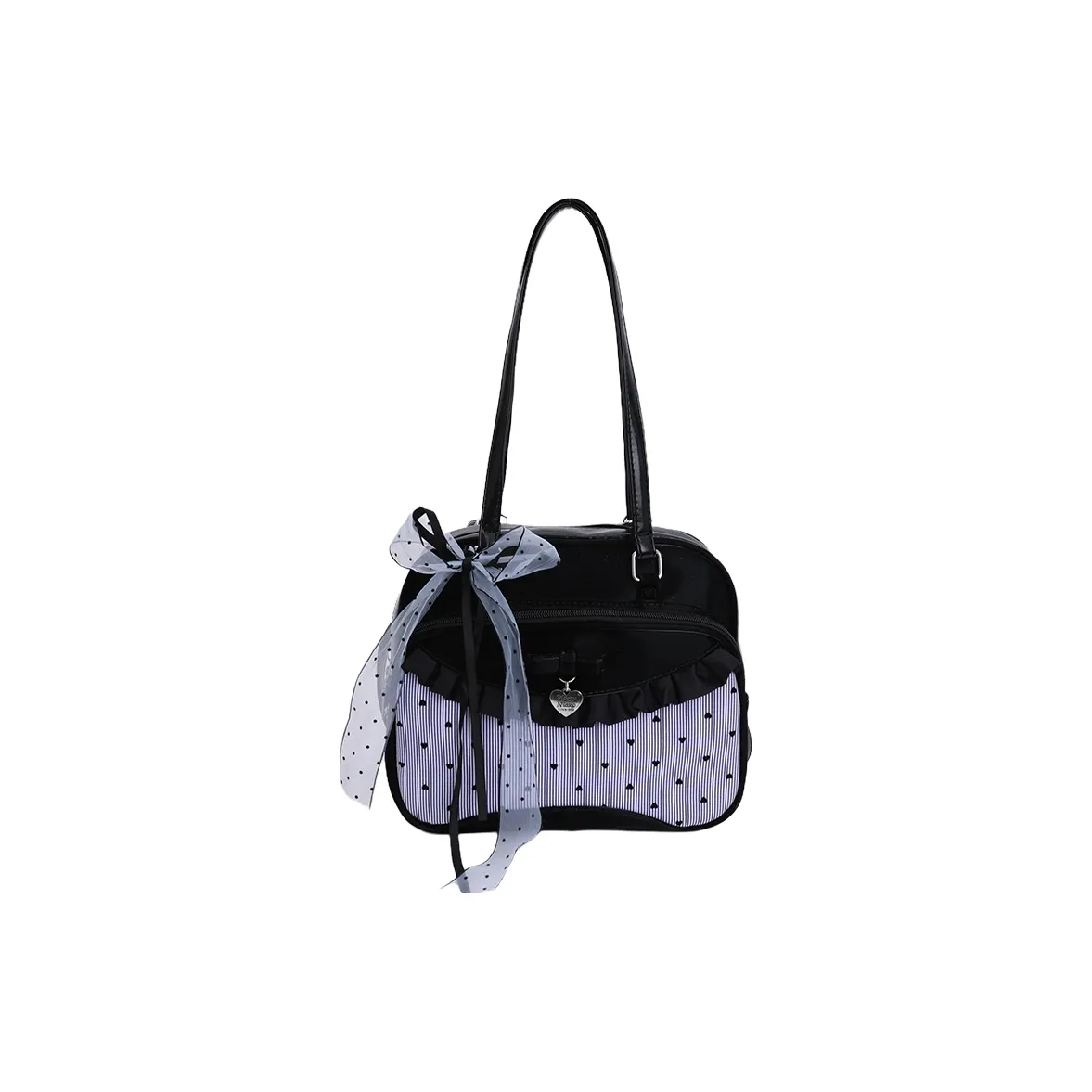 Miss Angel ПУ (полиуретан) Двойной Плечевой Рюкзак Сумка-тоут Одиночная Сумка через плечо Стандартная Женская Синяя