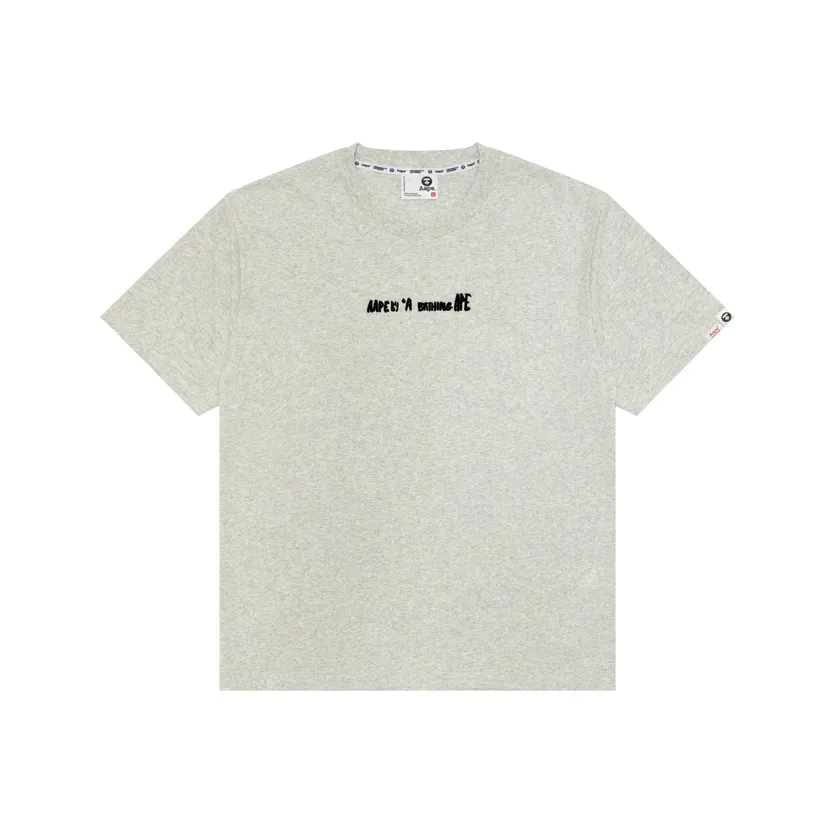 AAPE Серый Белый WH2 Мужская T-Рубашка